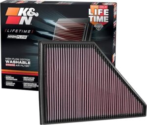 K&N Engine Air Filter: Reusable, Washable, Compatible 2017-2019 Chevy/GMC/Cadillac/Buick