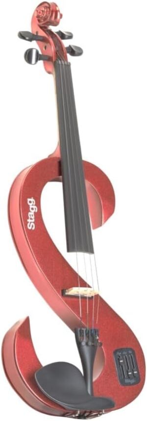 Stagg EVN 4/4 Electric Violin - Metallic Red