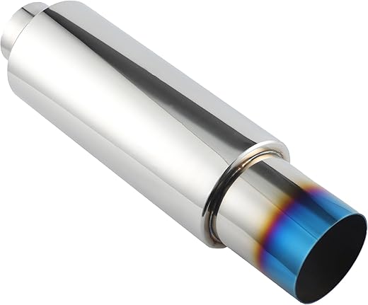 SINGARO Exhaust Muffler Stainless Steel Kit, Universal