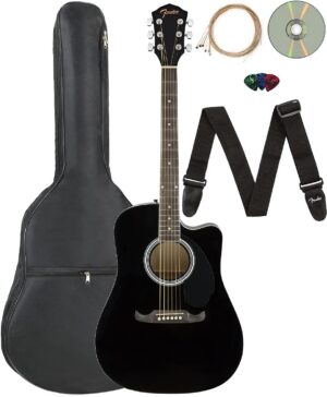 Fender FA-125CE Acoustic-Electric Guitar Bundle