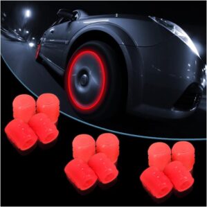 AUKEPO Fluorescent Car Tire Valve Stem Caps