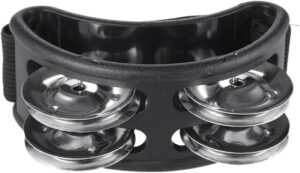 Musfunny Foot Tambourine Percussion Instrument (Black)