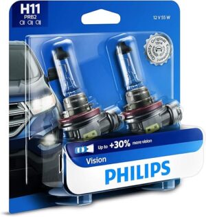 PHILIPS H11 Vision Upgrade Headlight Bulb, 12362PRB2