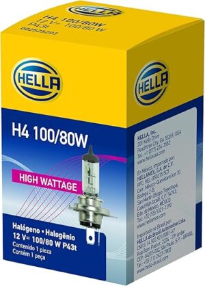 HELLA H4 100/80W High Wattage Bulb, 12V