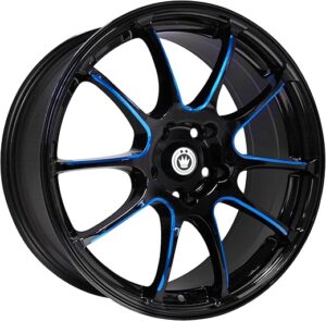 KÖNIG Illusion Black Ball Cut Blue Wheel