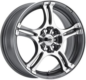 KÖNIG Incident Graphite Machined Wheel 14×6″/4x100mm