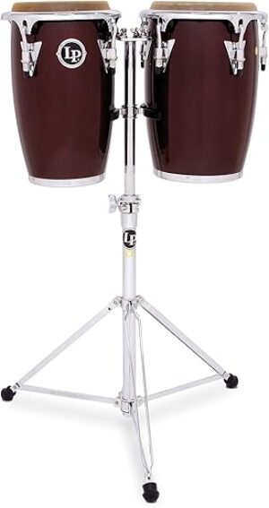 Latin Percussion Jr Wood Conga Set - Wine Red