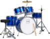Best Choice Products Kids 5-Piece Beginner Drum Set – Blue