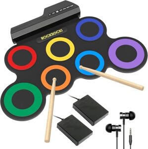 ROCKSOCKI Kids 7-Pad Electronic Drum Set With Headphone