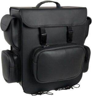Milwaukee Leather Large Black PVC Motorcycle Sissy Bar Bag