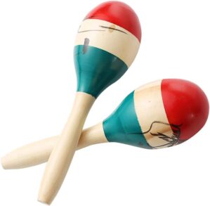 Musfunny Large Colorful Wood Rumba Shakers Rattle