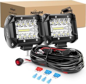 Nilight LED Light Bar 2PCS 60W Flood Spot Combo