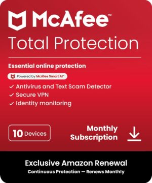 McAfee McAfee Total Protection 10-Device 2025 Ready