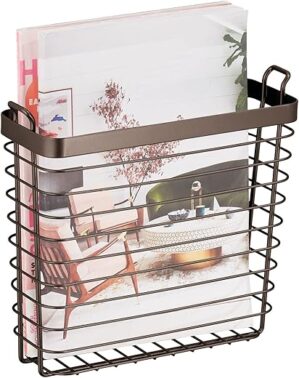 mDesign mDesign Metal Wire Farmhouse Wall Mount Magazine Holder