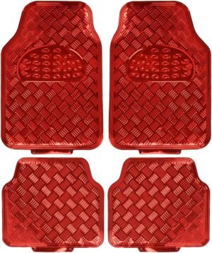 BDK Metallic Chrome All-Weather Car Floor Mats