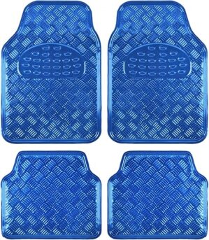 BDK Metallic Chrome All-Weather Car Floor Mats