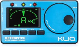 KLIQ Music Gear Metronome Tuner For All Instruments (Blue)