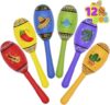 JOYIN Mini Wooden Fiesta Maracas 6 Designs