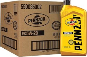 Pennzoil Motor Oil 5W-20, 1 Quart, 6 Pack