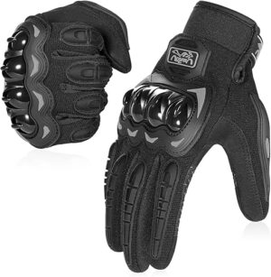 COFIT Motorcycle Full Finger Touchscreen Gloves – Black L