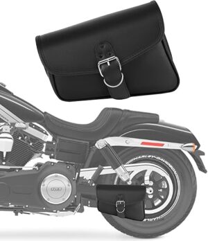 Nomad USA Motorcycle Swing Arm Bag Black Synthetic Leather