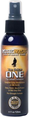 MusicNomad MusicNomad MN103 Guitar ONE All-in-1 Cleaner, Polish, and Wax, 4 oz., White