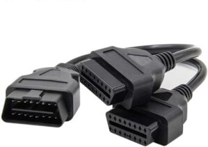 E-Car Connection OBD2 Adapter Cable, Male To Dual Female