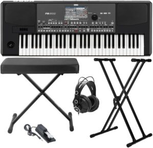 Korg PA600 61-Key Arranger Keyboard Bundle