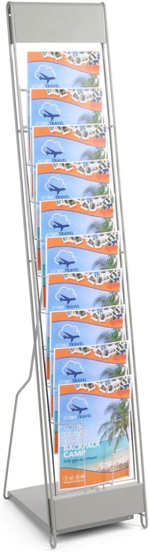 Displays2go Portable Literature Stand By Author's Name