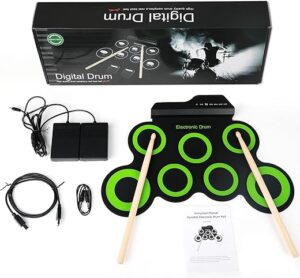 Topoworl Portable Silicone Beginners Electric Drum Set