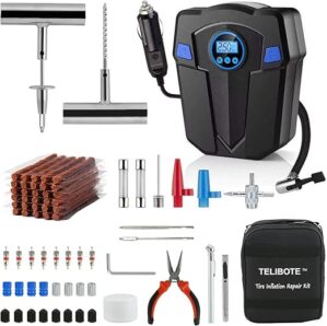TILIBOTE Portable Tire Inflator & Repair Kit