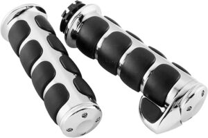 Kuryakyn Premium ISO Handlebar Grips 6212, Chrome