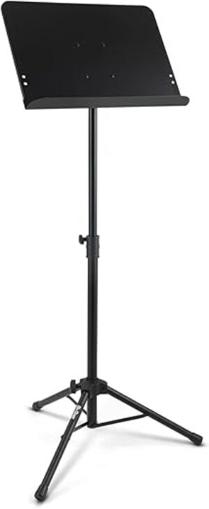 OnStage Professional Folding Orchestral Music Stand, Black