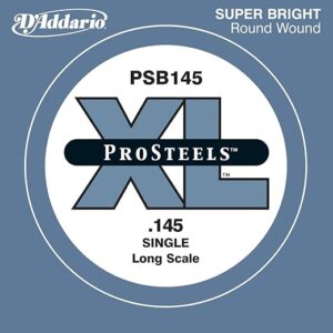 D'Addario ProSteels Bass Guitar String, Long Scale, 145