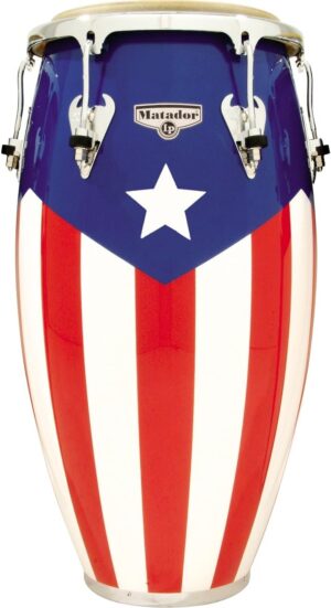 Latin Percussion Puerto Rican Flag Conga, 11-3/4 Inch