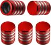 DECURCAR Red Tire Valve Stem Caps (5 Pack)