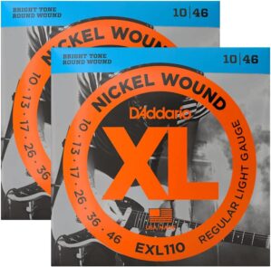 D’Addario Regular Light Nickel Wound Electric Strings 10-46
