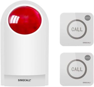 SINGCALL Remote Emergency Strobe Siren Alarm Kit