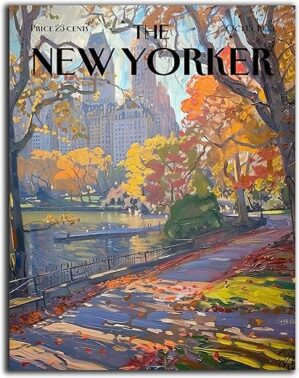 Retro Vintage New Yorker Magazine Cover Wall Art