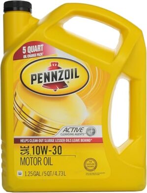 Pennzoil SAE 10W-30 Motor Oil, 5 Quart Jug