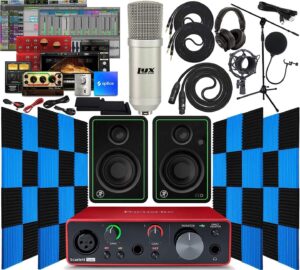 Focusrite Scarlett Solo USB Interface With Mackie CR5-X Monitors