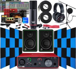 Focusrite Scarlett Solo USB Interface With Mackie Monitors