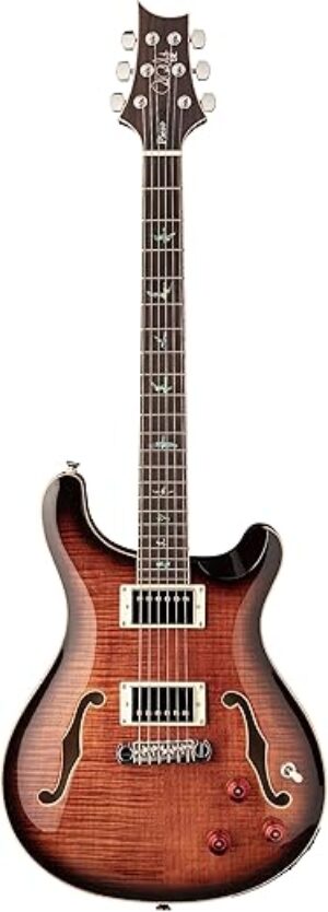 PRS SE Hollowbody II Piezo, Black Gold Burst (105537:BG)