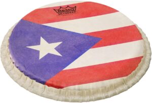 Remo SKYNDEEP Conga Drumhead Puerto Rican Flag