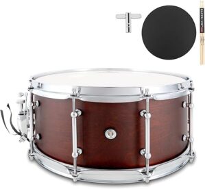 EASTROCK Snare Drum 14x6.5 Reddish Brown Finish