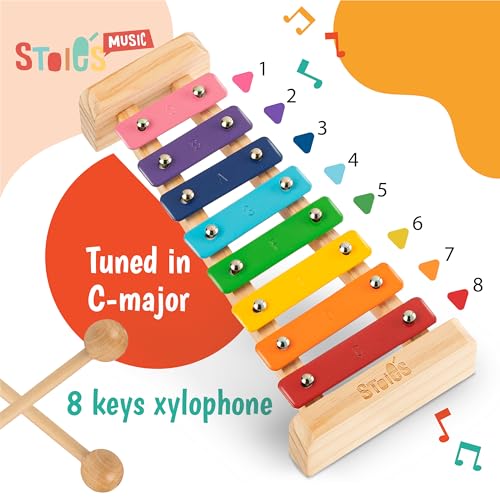Stoie's Rainbow Color C-Key Kids Xylophone - Image 3