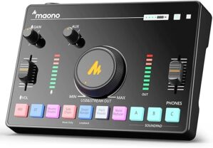 MAONO Streaming Audio Mixer With Bluetooth