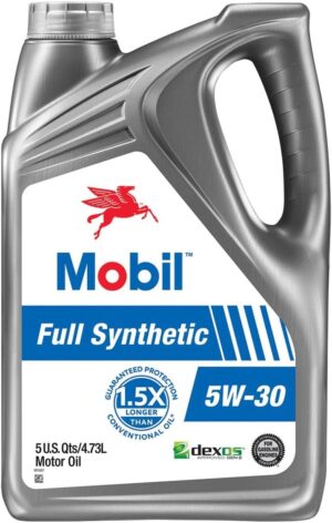 Mobil Synthetic Motor Oil 5W-30, 5 Quart