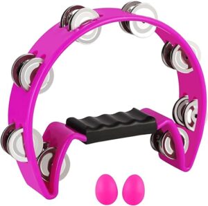 EASTROCK Tambourine With Metal Jingles And Shakers