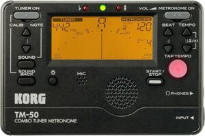 Korg TM50BK Instrument Tuner Metronome, Black